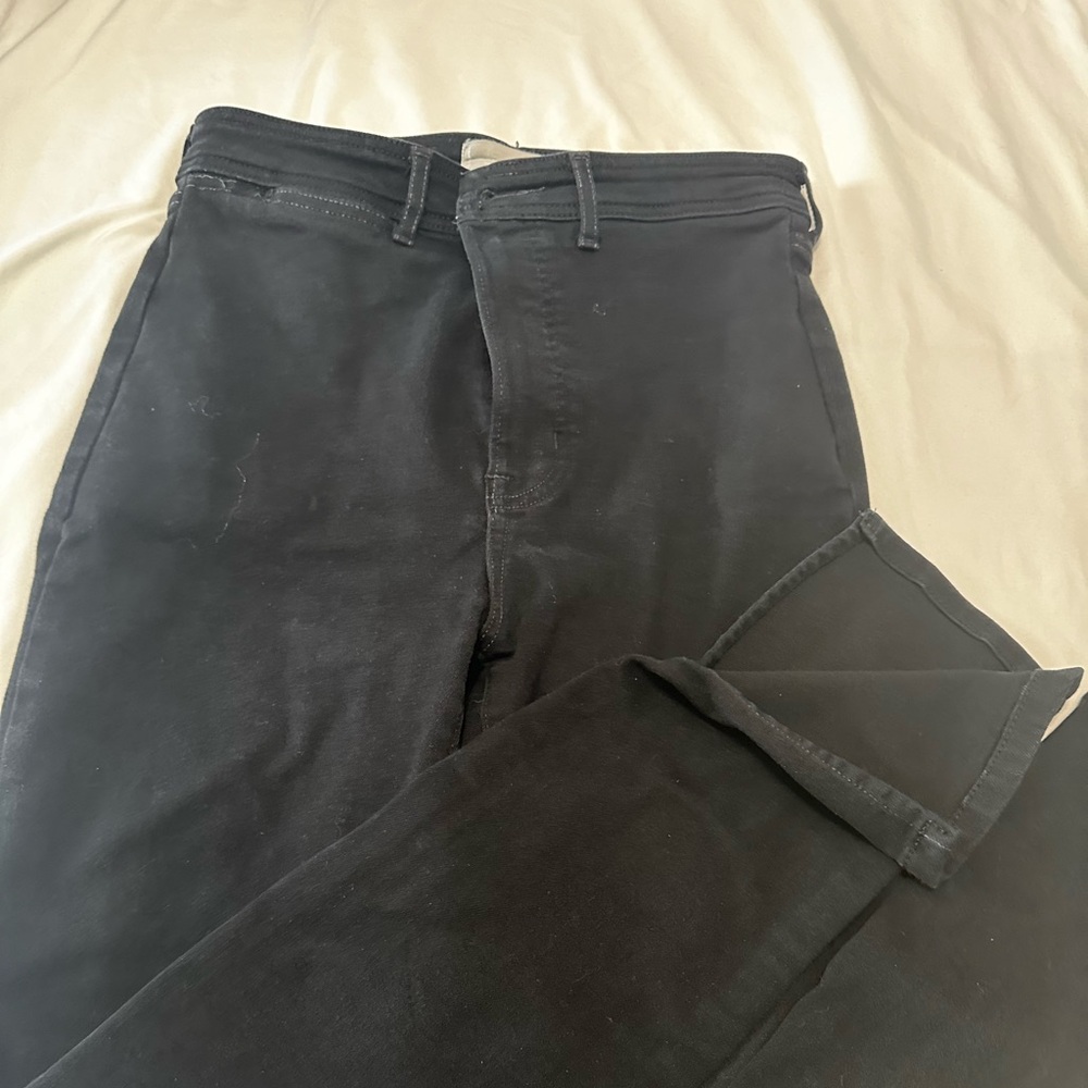 Everlane high waist, split hem, straight leg jeans